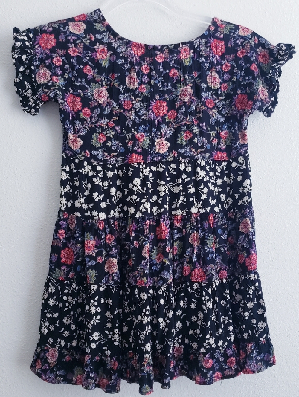 Angie Floral Short Sleeve Bohemian Casual Sun Dress